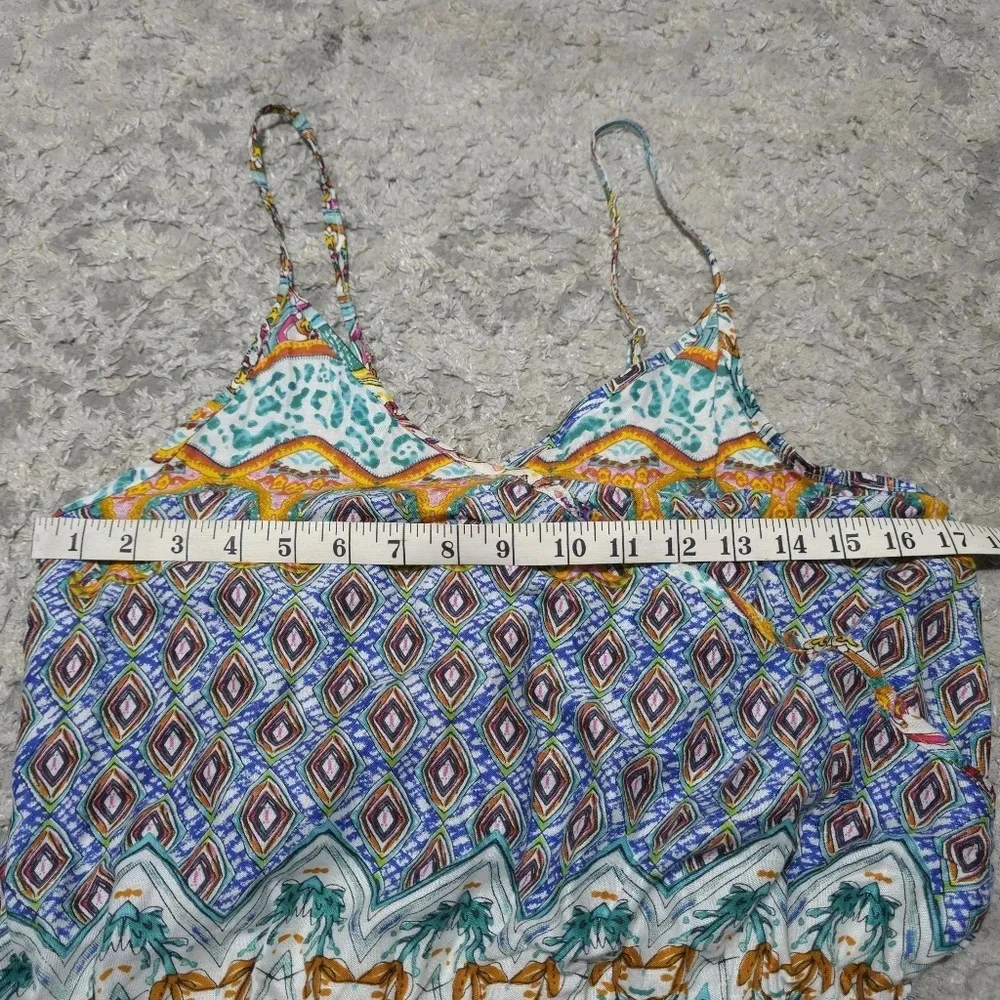 ✨️4/$20 Strappy Geometric Color Kaleidescope Romper, 100 Viscose, M - Picture 9 of 16